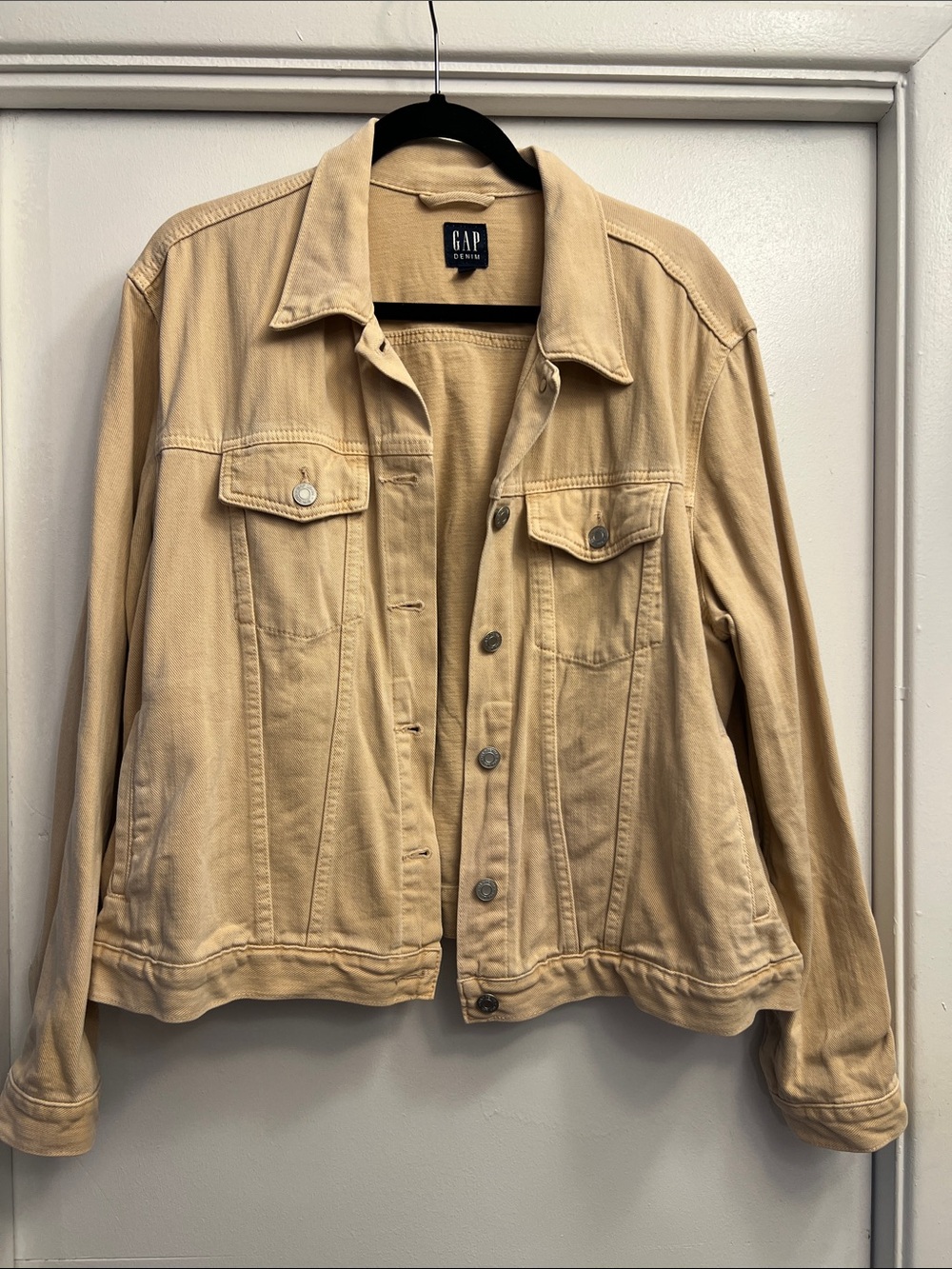 GAP Women's Light Tan Denim Jacket Size XXL